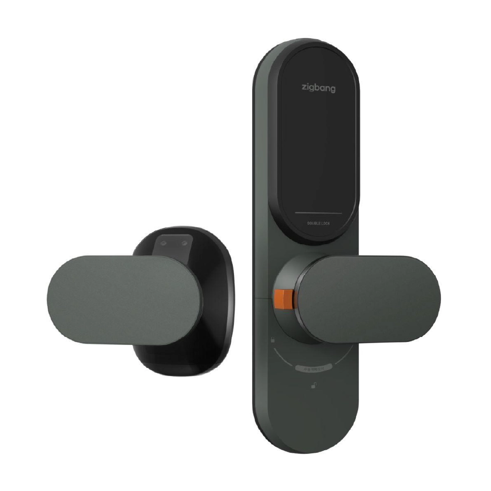 ZD-R70 digital door lock forest green with mobile tag face recognition fingerprint access Malaysia